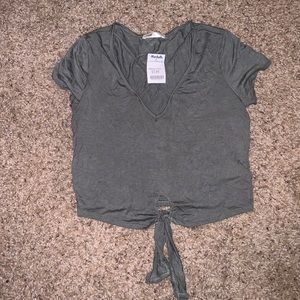 Olive green crop top